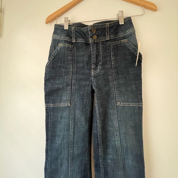Anthropologie pilcro and the letterpress high rise trouser bootcut 25 dark wash - Picture 3 of 9